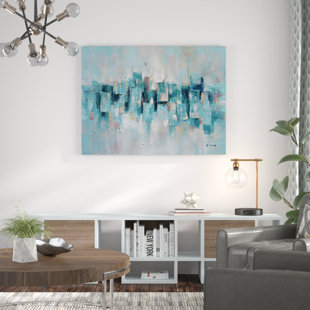 WROUGHT STUDIO™ Turquoise Lake On Canvas Print