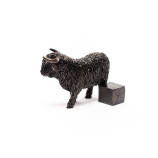 JARDINOPIA Highland Cow Bronze Coloured Planter Feet In Gift Box (Set of 3)