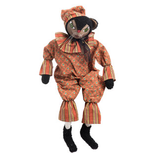 GATHERED TRADITIONS BY JOE SPENCER Halloween Cat Figurines & Collectibles