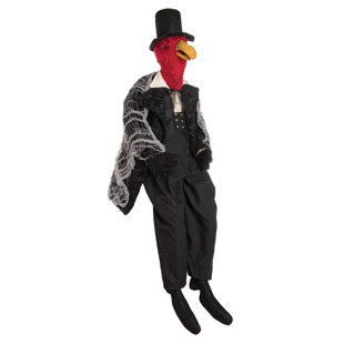 GATHERED TRADITIONS BY JOE SPENCER Vernon Vulture Halloween Art Doll Figure Joe Spencer Gathered Traditions Halloween Fall Harvest Decor Decoration