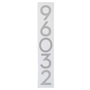 MONTAGUE METAL PRODUCTS INC. Floating Modern 4" Number Vertical Address Plaque (5 Digits)