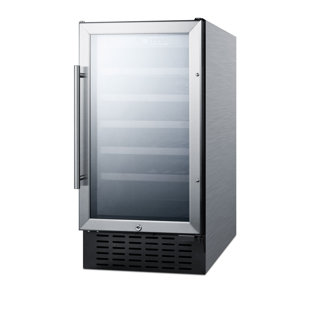 Summit Appliance 17.75'' 34 Bottle Single Zone Wine Refrigerator