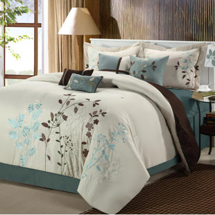 CHIC HOME Bliss Garden Microfiber Traditional 12 Piece Comforter Bed-in-a-bag Set