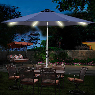 HIGHLAND DUNES Thibodeaux 106'' Lighted Market Umbrella