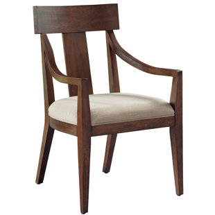 HEKMAN Linen Slat Back Arm Chair