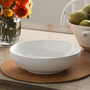 Ten Strawberry Street Classic White New Britain 24 oz. Classic Pasta Bowl (Set of 6)