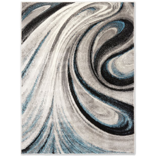 ZIPCODE DESIGN™ Chrystal Abstract Blue/Black/Gray Area Rug