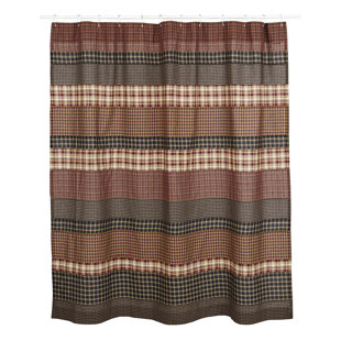 MILLWOOD PINES Teoman Cotton Blend Patchwork Shower Curtain