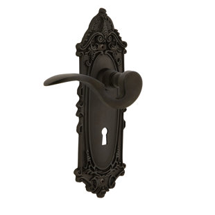 NOSTALGIC WAREHOUSE Victorian Plate Single Dummy with Decorative Keyhole and Manor Lever