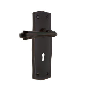 NOSTALGIC WAREHOUSE Fleur Single Dummy Door Lever with Keyhole Prairie Long Plate