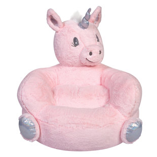 GEMMA VIOLET Godley Toddler Plush Pink Unicorn Character Chair
