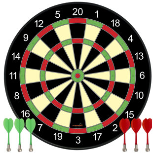 Funsparks LLC Indoor Magnetic Dartboard (Darts Included)