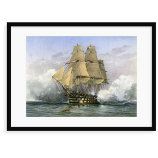 BREAKWATER BAY HMS Victory, British Warship by William Frederick Mitchell - Painting