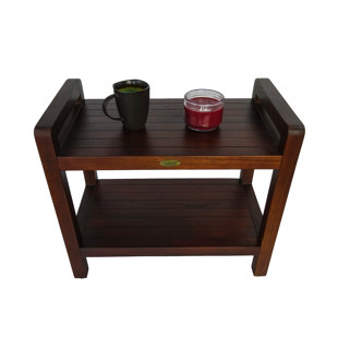 DECOTEAK Outdoors Rectangular Teak Wood Outdoor Side Table