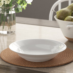 Ten Strawberry Street Classic White 10 oz. New Britain Rim Soup Bowl (Set of 6)