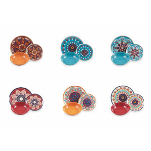 VILLA D'ESTE HOME Shiraz 18 Piece Dinnerware Set - Service for 6