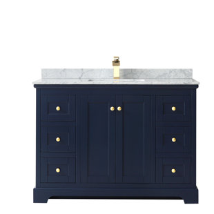 WYNDHAM COLLECTION Avery 48'' Single Bathroom Vanity with Stone Top
