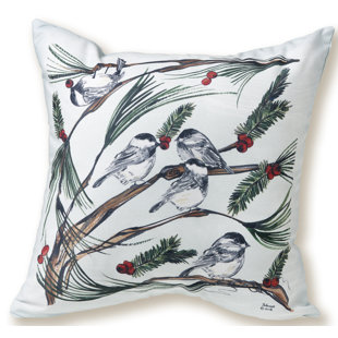 CLAY BORN TEXTILES The Natural World Collection Indoor/Outdoor Reversible Throw Pillow