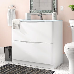 BELFRY BATHROOM Chappel 900mm Single Bathroom Vanity with Undermount Glass Basin