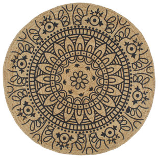 WORLD MENAGERIE Round Eager Geometric Hand Woven Area Rug