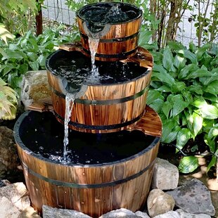 MILLWOOD PINES Wood Weather Resistant Floor Fountain