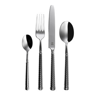 Sola Switzerland Cubism 21st Century 24 Piece Stainless Steel Cutlery Set , Service for 6