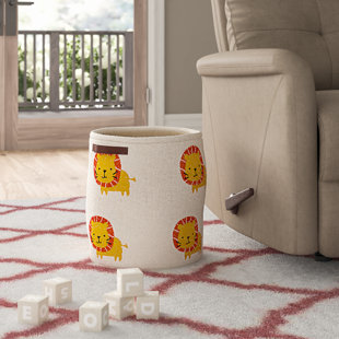 THREE POSTS™ BABY & KIDS Monserrat Lion Storage Fabric Basket