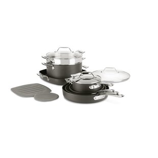 All-Clad Essentials 10 Piece Hard-Anodized Aluminum Non Stick Cookware Set