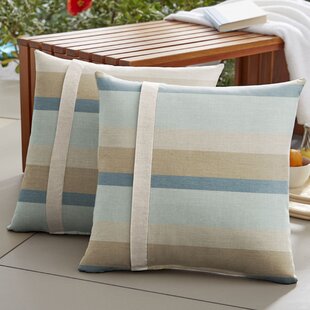 MOZAIC COMPANY Striped Sunbrella® Indoor/Outdoor Reversible Throw Pillow (Set of 2)