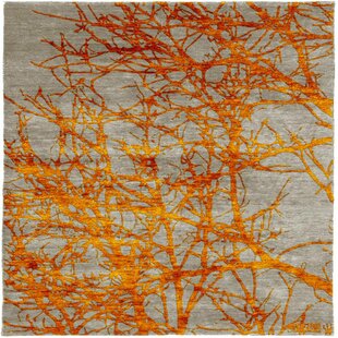 BRAYDEN STUDIO® Keyla One-of-a-Kind 10' Square Wool Area Rug in Orange