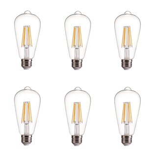 ARTIVA USA 75 Watt Equivalent ST19 E26/Medium (Standard) Dimmable 3000K LED Bulb (Set of 6)