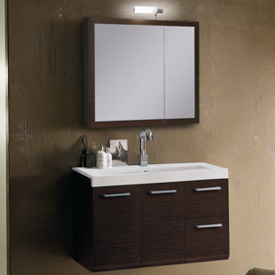 IOTTI BY NAMEEKS Linear 38" Single Bathroom Vanity Set with Mirror