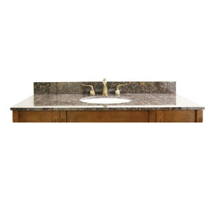 LEGION FURNITURE 49'' Granite Single Bathroom Vanity Top with Sink