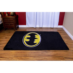 CROVER Batman Emblem Performance Black And Yellow Rug