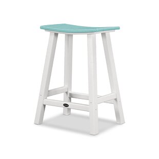 POLYWOOD® Contempo 24" Saddle Counter Stool