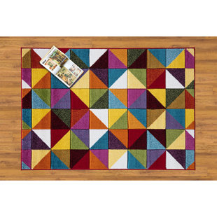 MILANO RUGS Multi Colour Geometric Area Rug