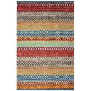 BAKERO Handgefertigter Teppich Saffron aus Baumwolle in Rot/Orange