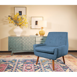 GEORGE OLIVER Andy 26.75" Wide Tufted Polyester Armchair