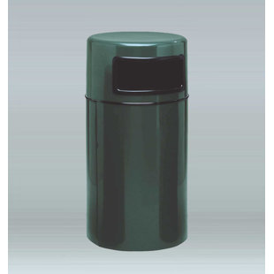 ALLIED MOLDED PRODUCTS Cambridge Fiberglass Open Trash Can - 26 Gallons