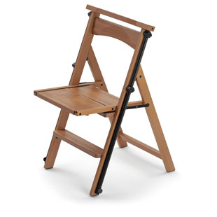 UNION RUSTIC Bella 4 - Step Wood Folding Small Step Ladder