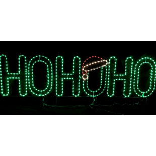 LORI'S LIGHTED D'LITES Animated HO HO HO with Santa Hat Holiday Lighted Display