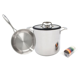 TUXTON HOME Chef Series 19 - Piece Non-Stick Stainless Steel Cookware Set