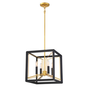 METROPOLITAN BY MINKA Sable 4 - Light Square / Rectangle Chandelier