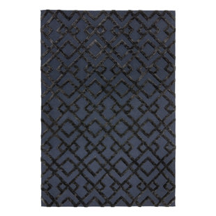 CANORA GREY Quane Handmade Dhurrie Black Rug