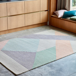 ISABELLINE Danielle Striped Hand Woven Gray Area Rug
