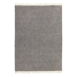 ISABELLINE Amanda Looped/Hooked Dark Grey Rug