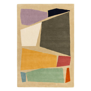 HYKKON Yahir Abstract Hand Woven Area Rug