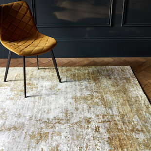 MERCURY ROW Handgefertigter Teppich Alcyone in Cremefarben/Gold