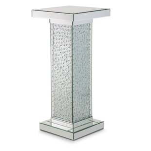 MICHAEL AMINI Montreal Mirrored Glass Top End Table