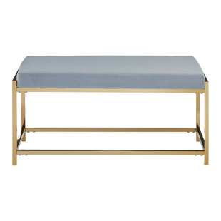 HYKKON Ernest Velvet Upholstered Bench